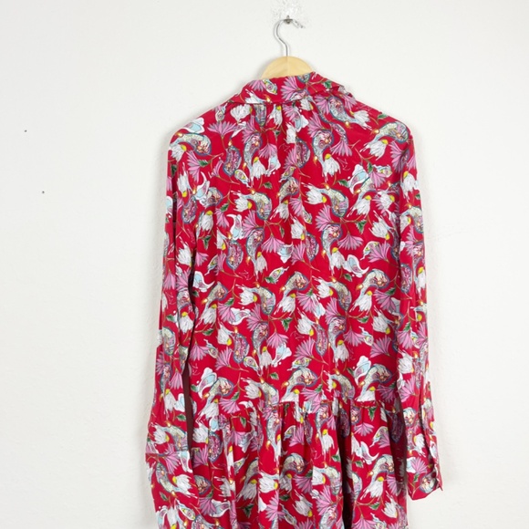 Zadig & Voltaire Paisley Psyche Floral Silk Dress Size Large - Picture 2 of 6